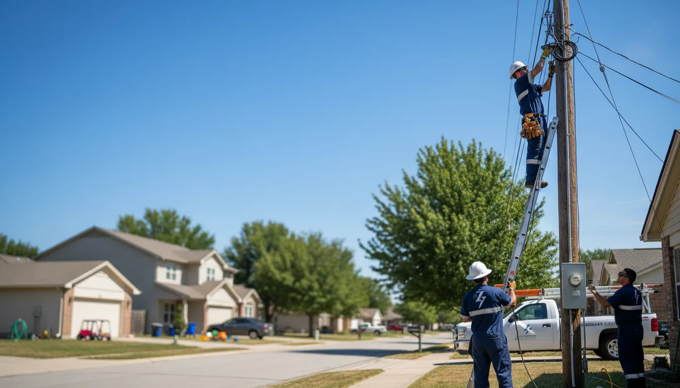 Residential electrician providing installation services in Zahl, ND